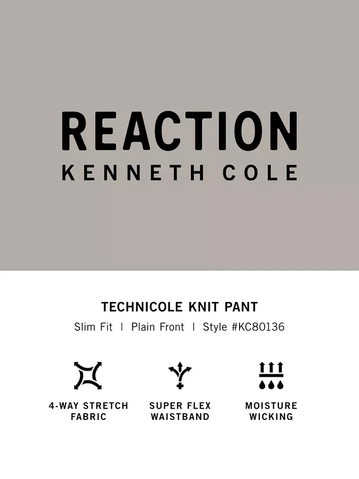 Мужские облегающие трикотажные брюки Kenneth Cole Reaction — изображение 8 из 9, черный