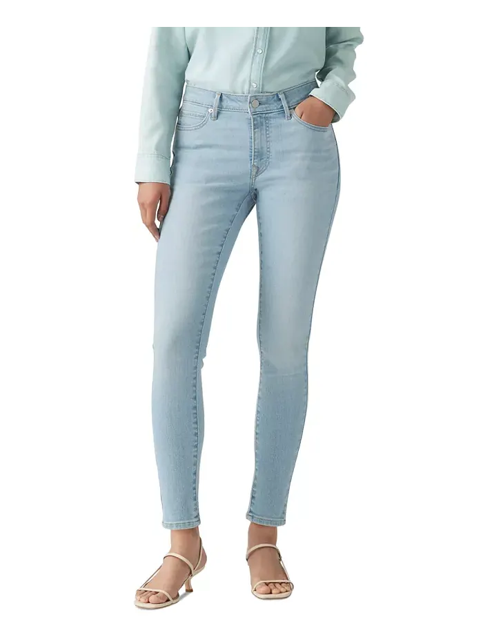 Женские джинсы 711 Mid Rise Stretch Skinny Levi's — изображение 1 из 5, индиго светлый