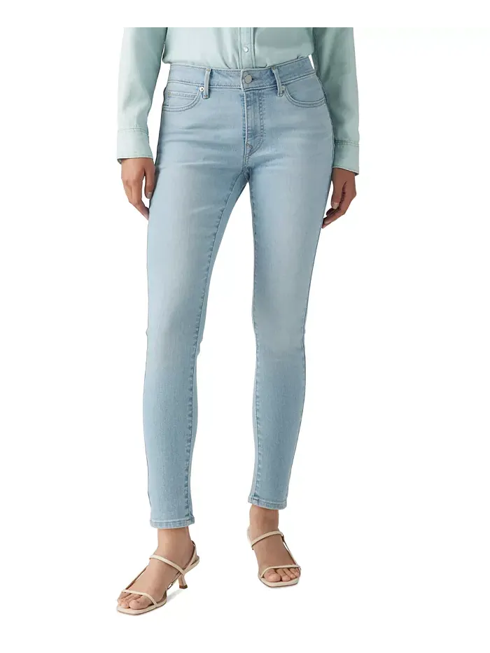 Женские джинсы 711 Mid Rise Stretch Skinny Levi's — изображение 4 из 5, индиго светлый