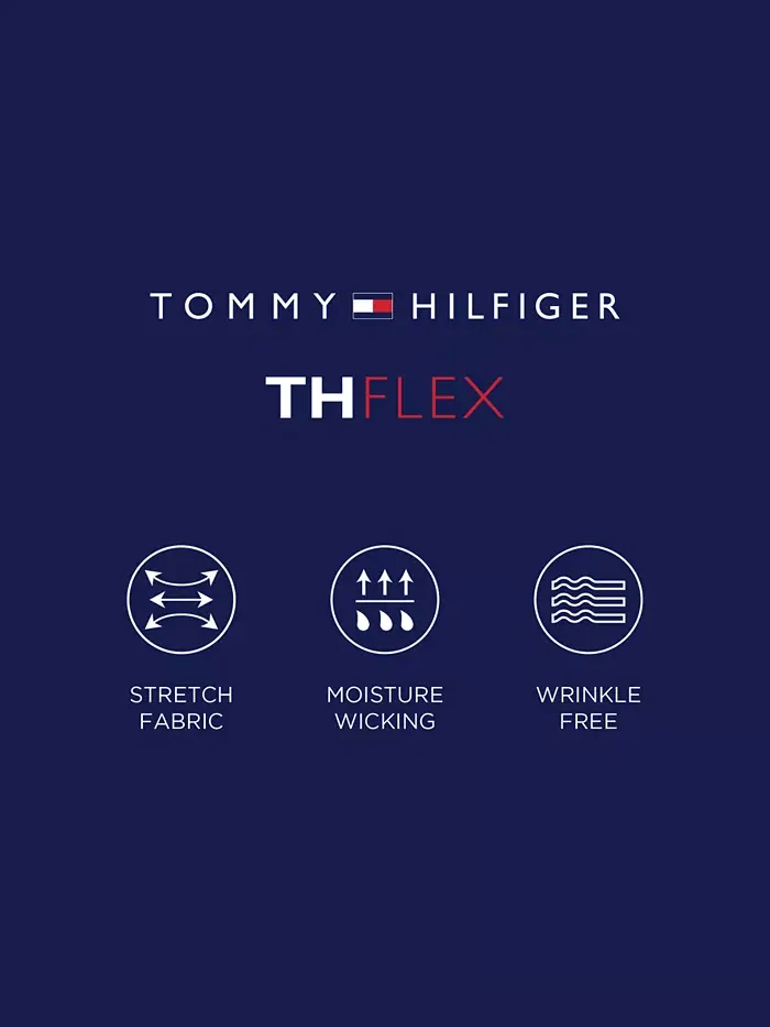 Мужская рубашка-рубашка TH Flex Regular Fit Wrinkle Stretch Pinpoint Oxford, устойчивая к складкам — изображение 4 из 6