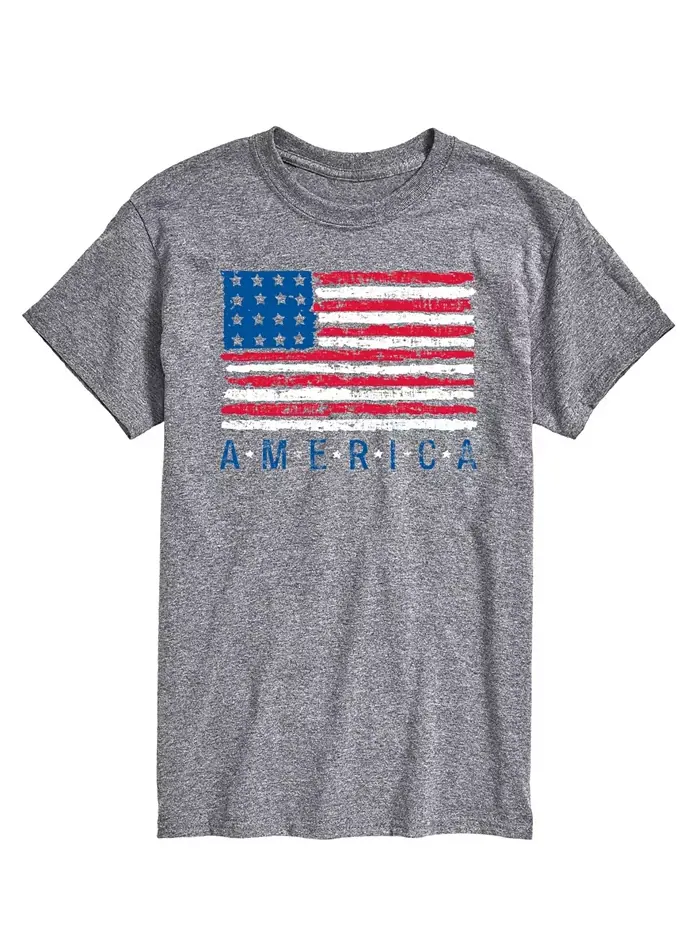 Мужская футболка с коротким рукавом American Flag AIRWAVES — изображение 1 из 2, серый