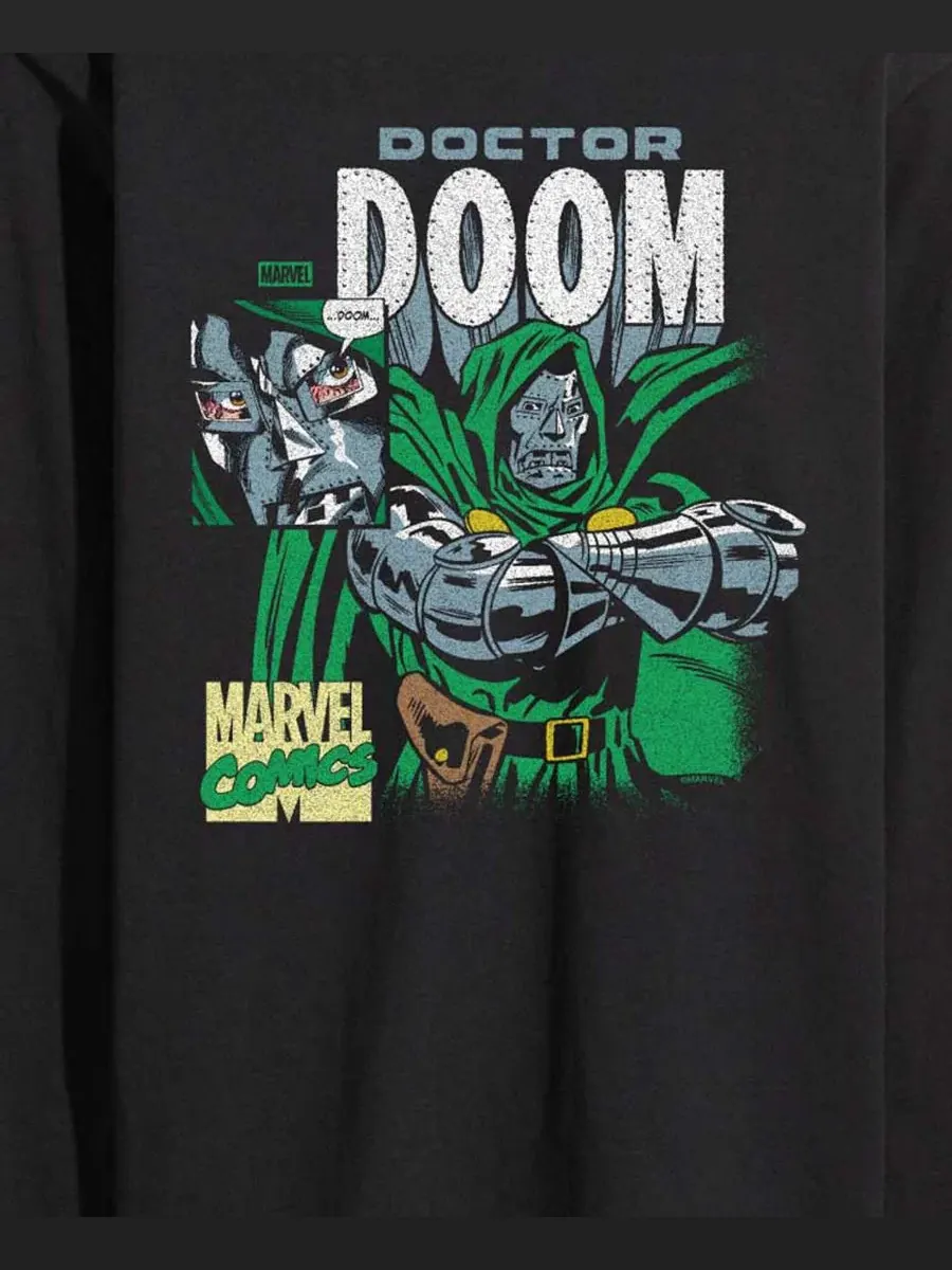 Мужская футболка с длинными рукавами Marvel Fantastic Four Marvel Comics Dr. Doom с графическим — изображение 3 из 3, черный