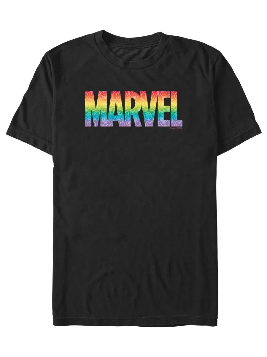 Мужская футболка с коротким рукавом "Множество радуг" Design By Humans — изображение 1 из 3, черный