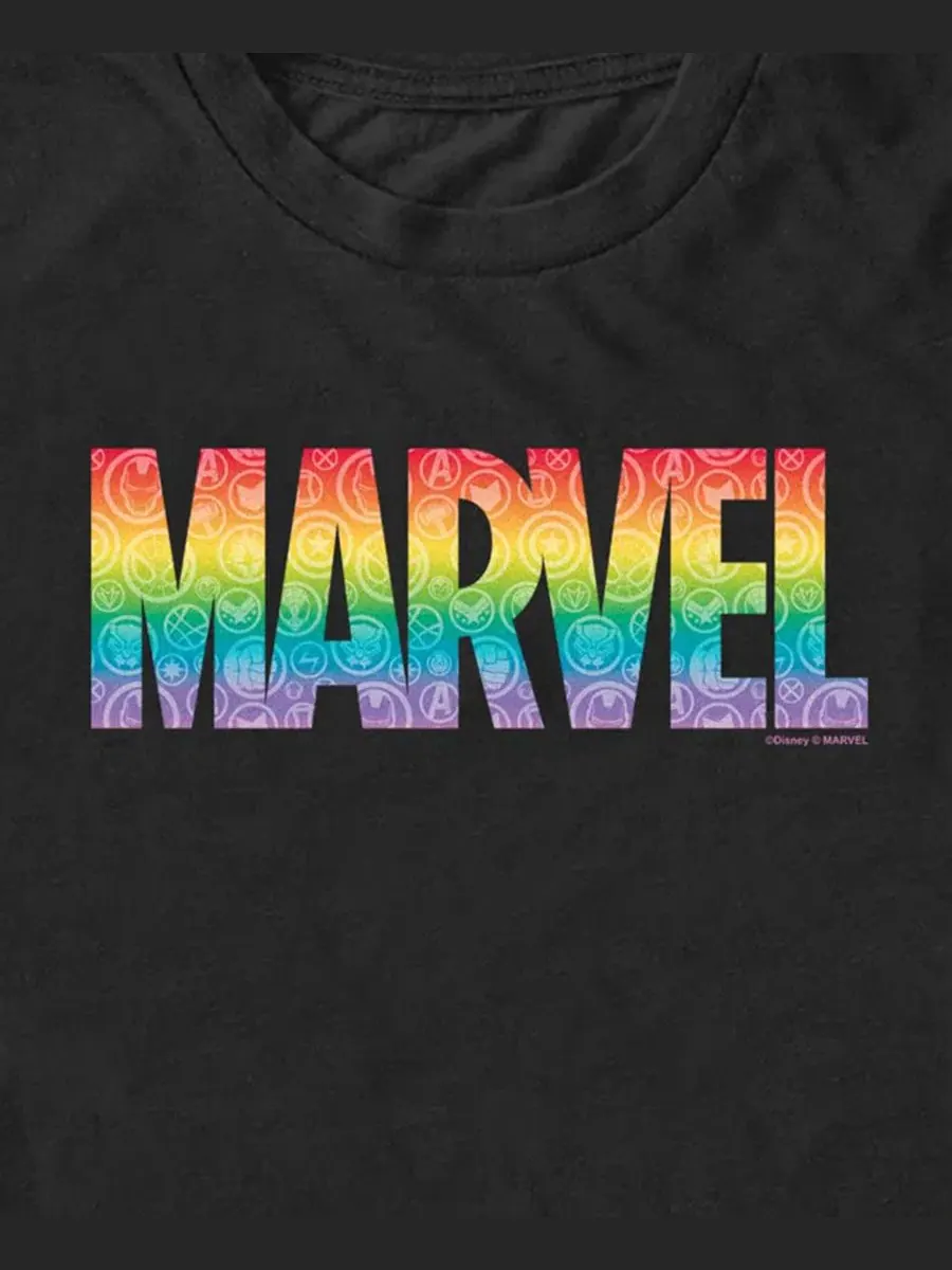 Мужская футболка с коротким рукавом "Множество радуг" Design By Humans — изображение 3 из 3, черный