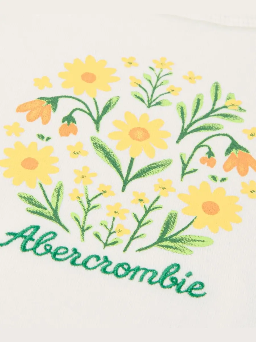 Детский топ без рукавов с цветочным принтом Abercrombie Kids — изображение 3 из 3, жет