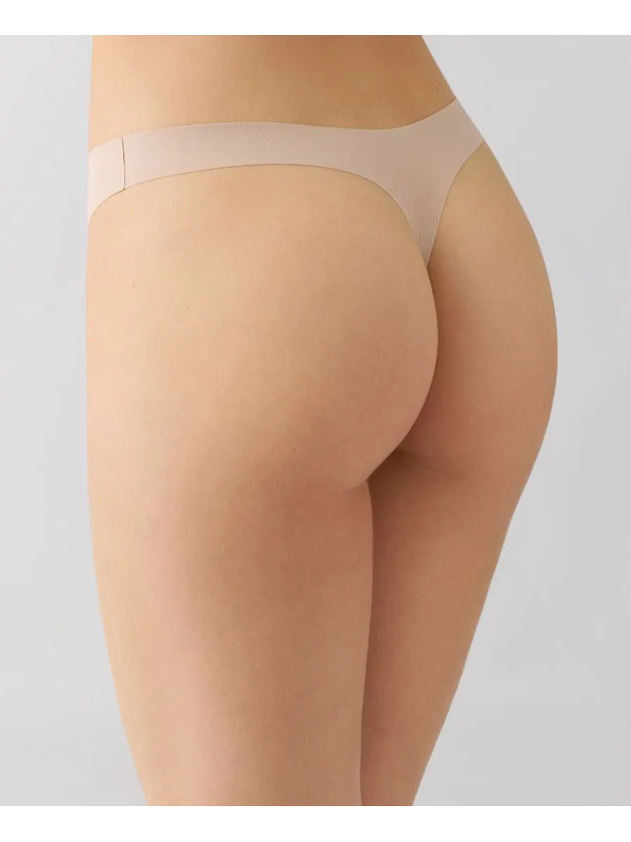 Женские трусики-стринги bwowd Modern Thong Underwear 976287 btempt'd — изображение 3 из 3, бежевый