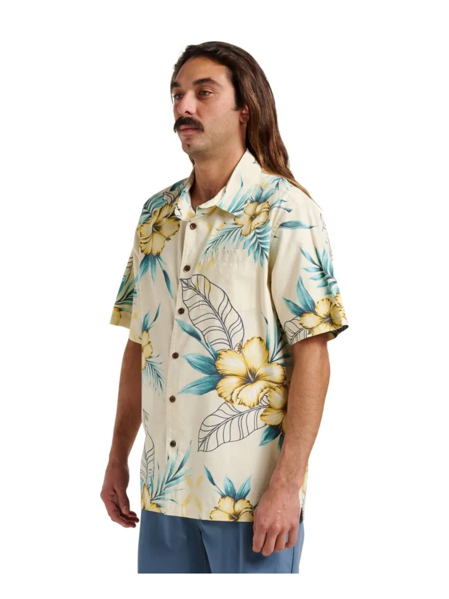 Мужская рубашка Quiksilver Comfort Fit Quiksilver Waterman — изображение 3 из 4, бежевый