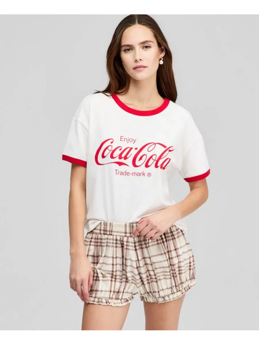 Футболка-кольцо с графикой Coca-Cola And Now This — изображение 1 из 4, белый