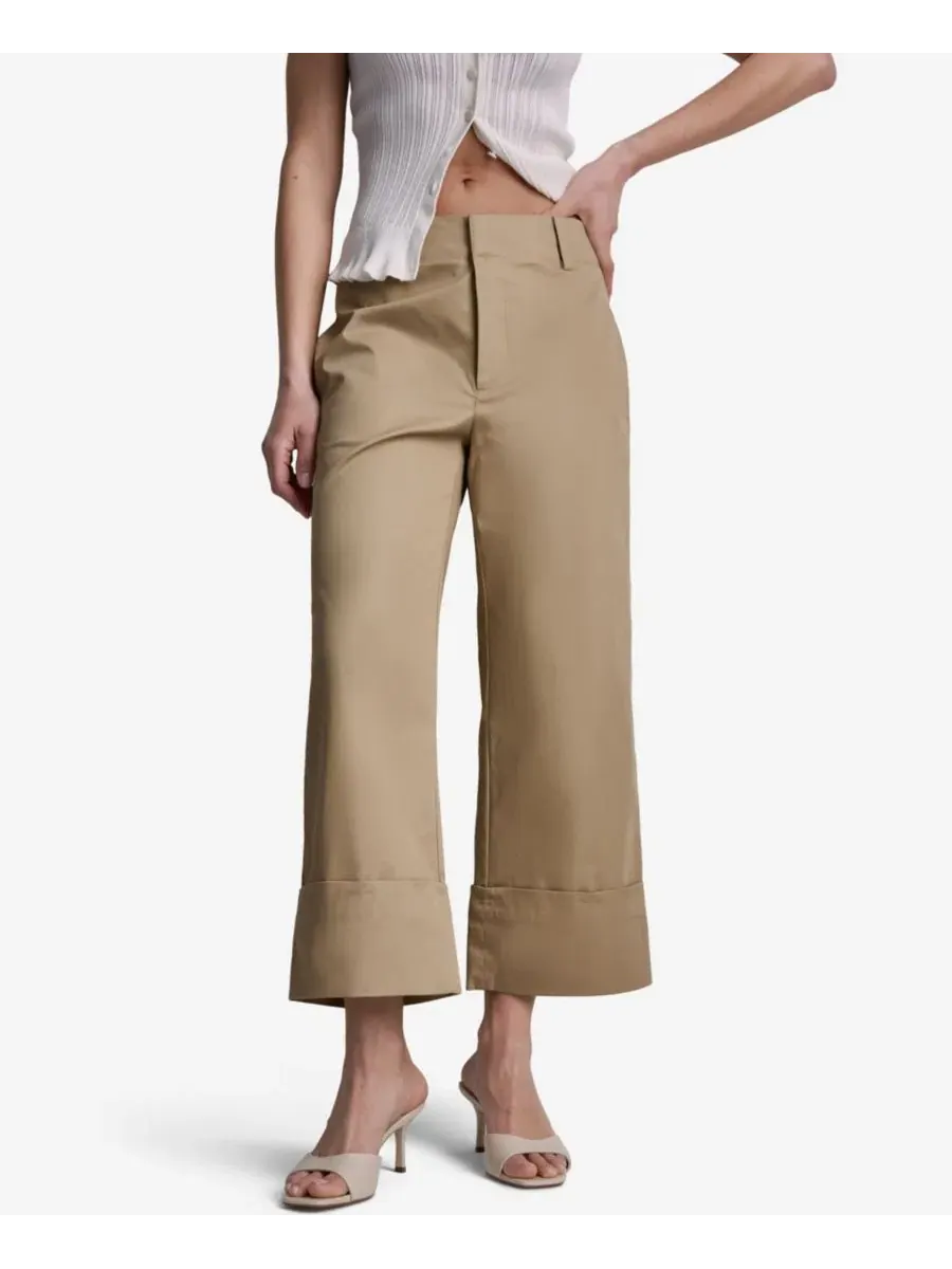Женские брюки-кюлоты с манжетами BCBG — изображение 1 из 7, коричневый