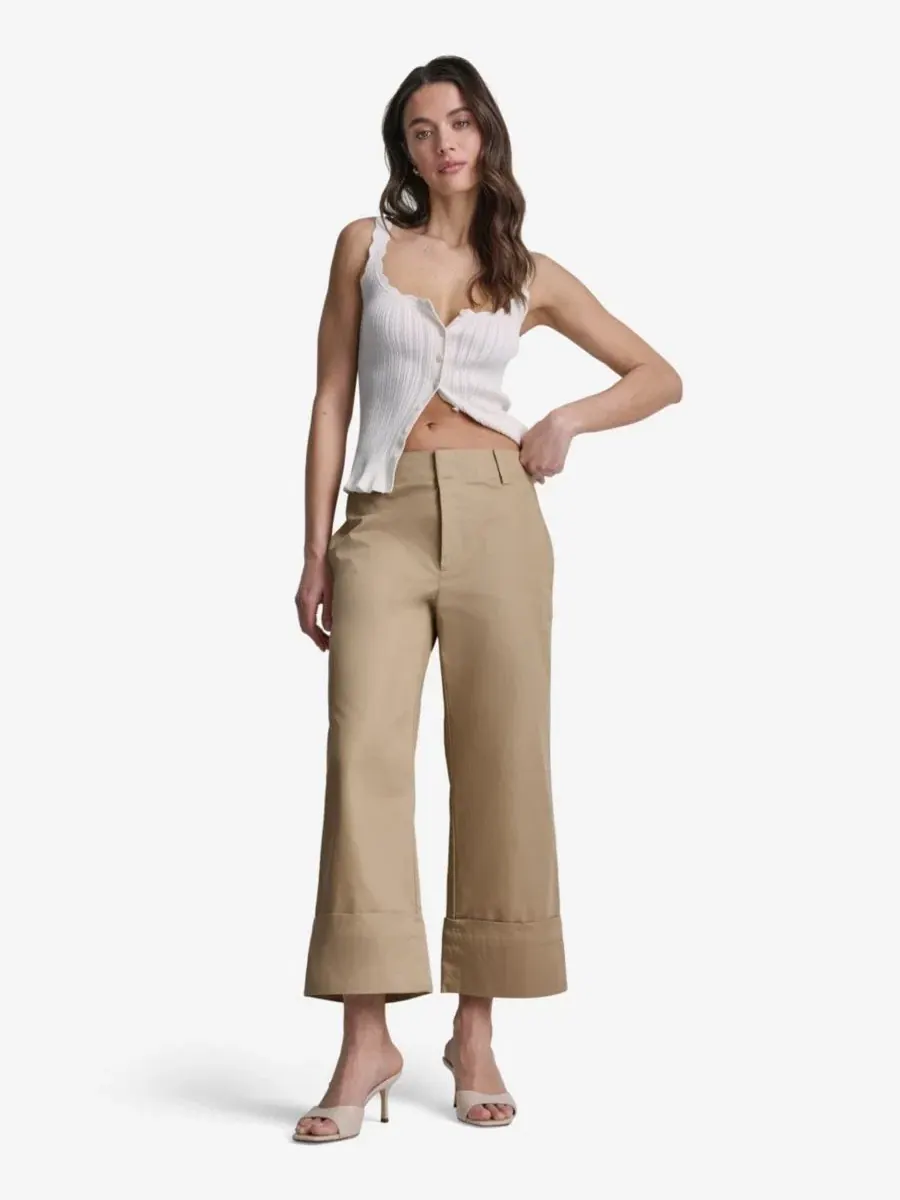Женские брюки-кюлоты с манжетами BCBG — изображение 2 из 7, коричневый