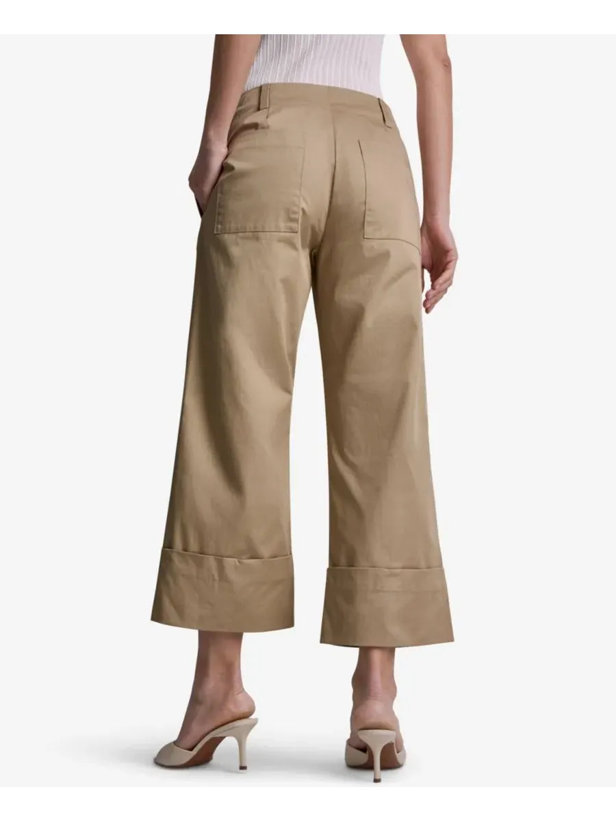 Женские брюки-кюлоты с манжетами BCBG — изображение 6 из 7, коричневый