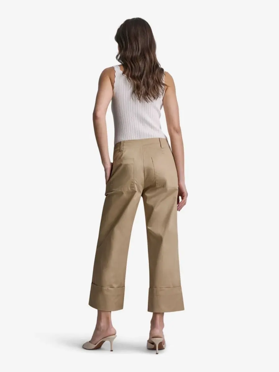 Женские брюки-кюлоты с манжетами BCBG — изображение 7 из 7, коричневый