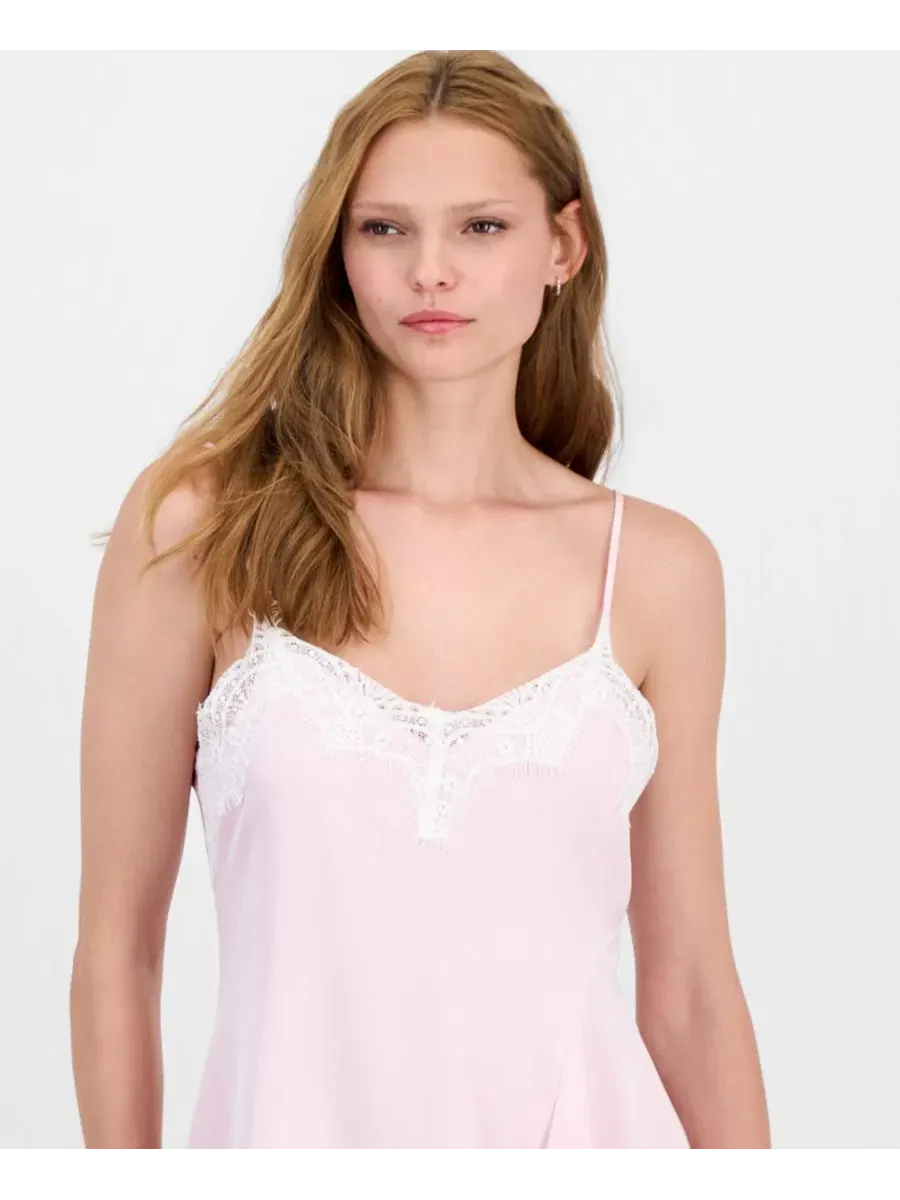 Платье-комбинация из атласа с асимметричным подолом, модель Asymmetrical Satin Slip Dress Bar III — изображение 4 из 5