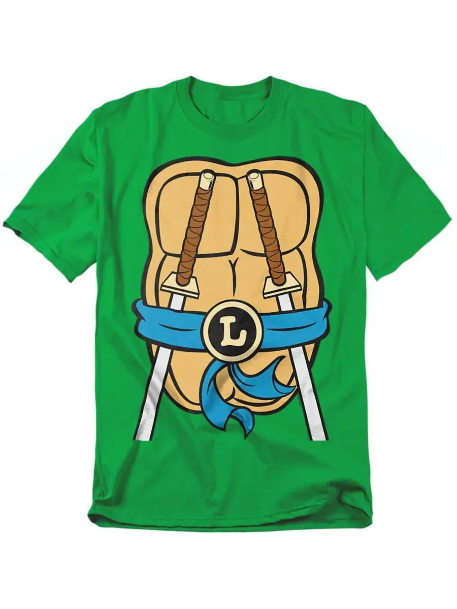 Мужская футболка Leonardo Shell Teenage Mutant Ninja Turtles — изображение 1 из 3, зеленый