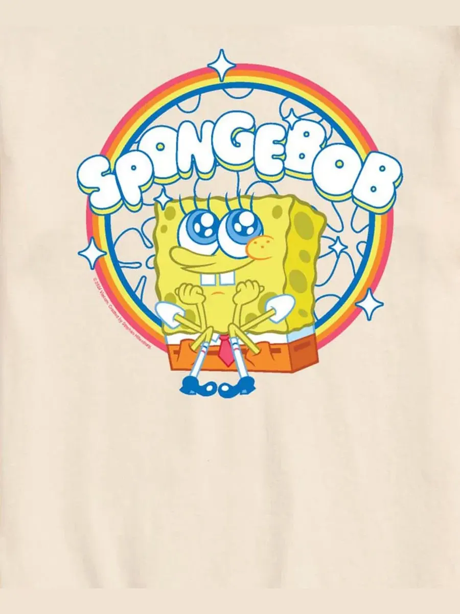 Футболка с принтом Spongebob Squarepants Kawaii AIRWAVES — изображение 3 из 3, бежевый