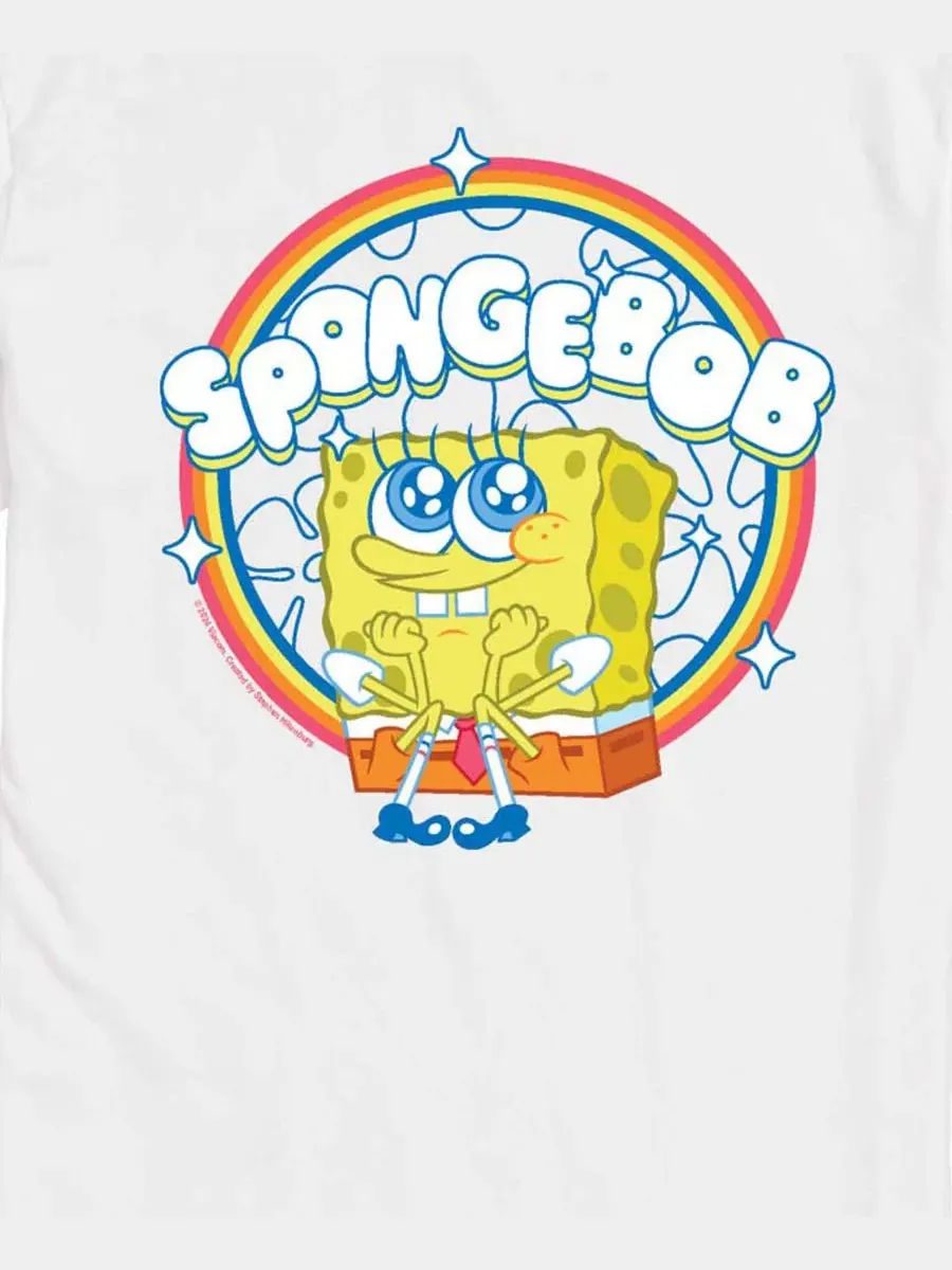 Футболка с принтом Spongebob Squarepants Kawaii AIRWAVES — изображение 3 из 3, белый