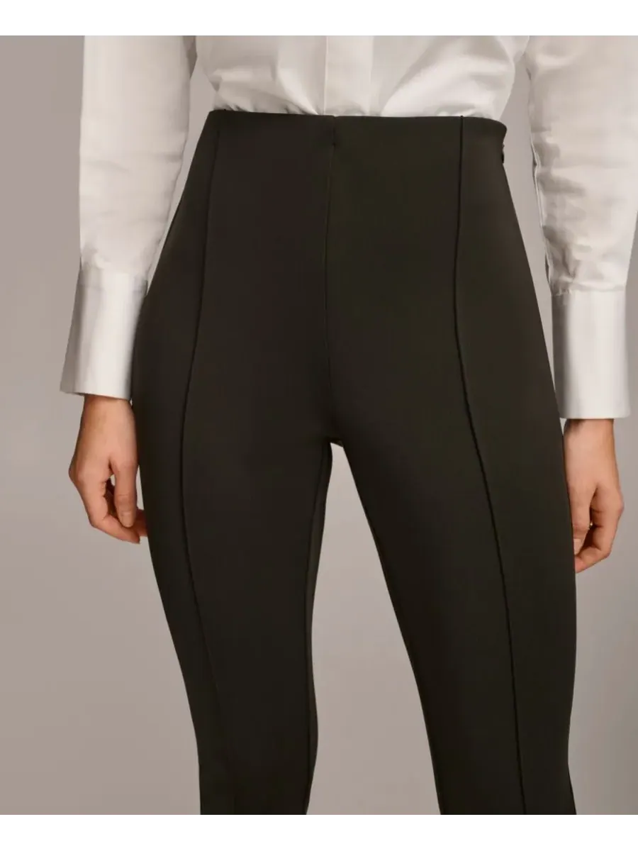 Укороченные брюки средней посадки длиной до щиколотки Donna Karan New York — изображение 8 из 9, черный
