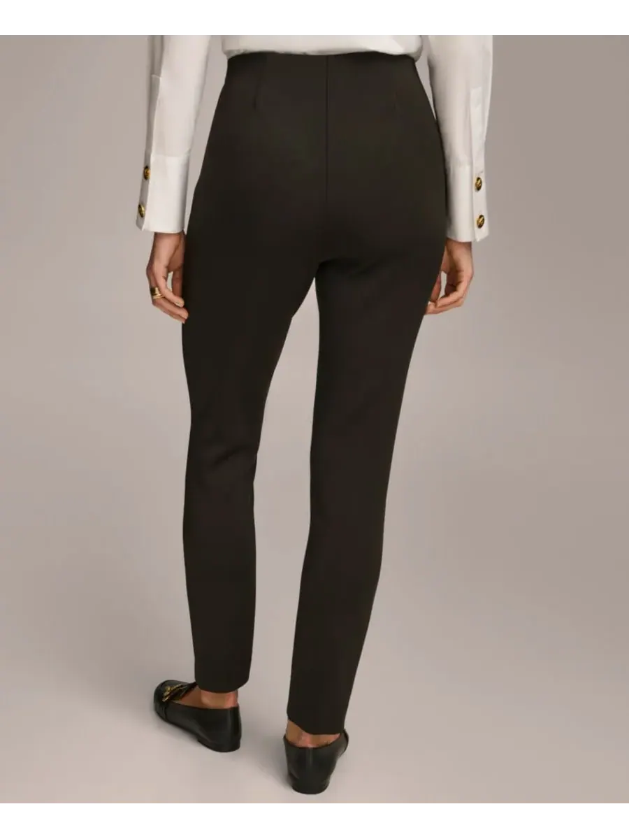 Укороченные брюки средней посадки длиной до щиколотки Donna Karan New York — изображение 9 из 9, черный