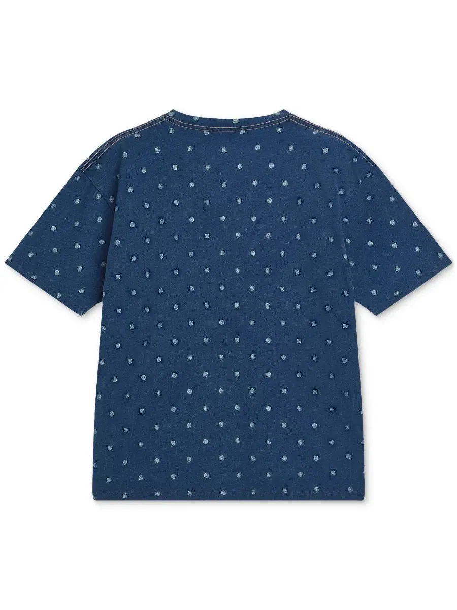 Мужская футболка из хлопка с микропринтом SCOTCH & SODA — изображение 6 из 6, индиго