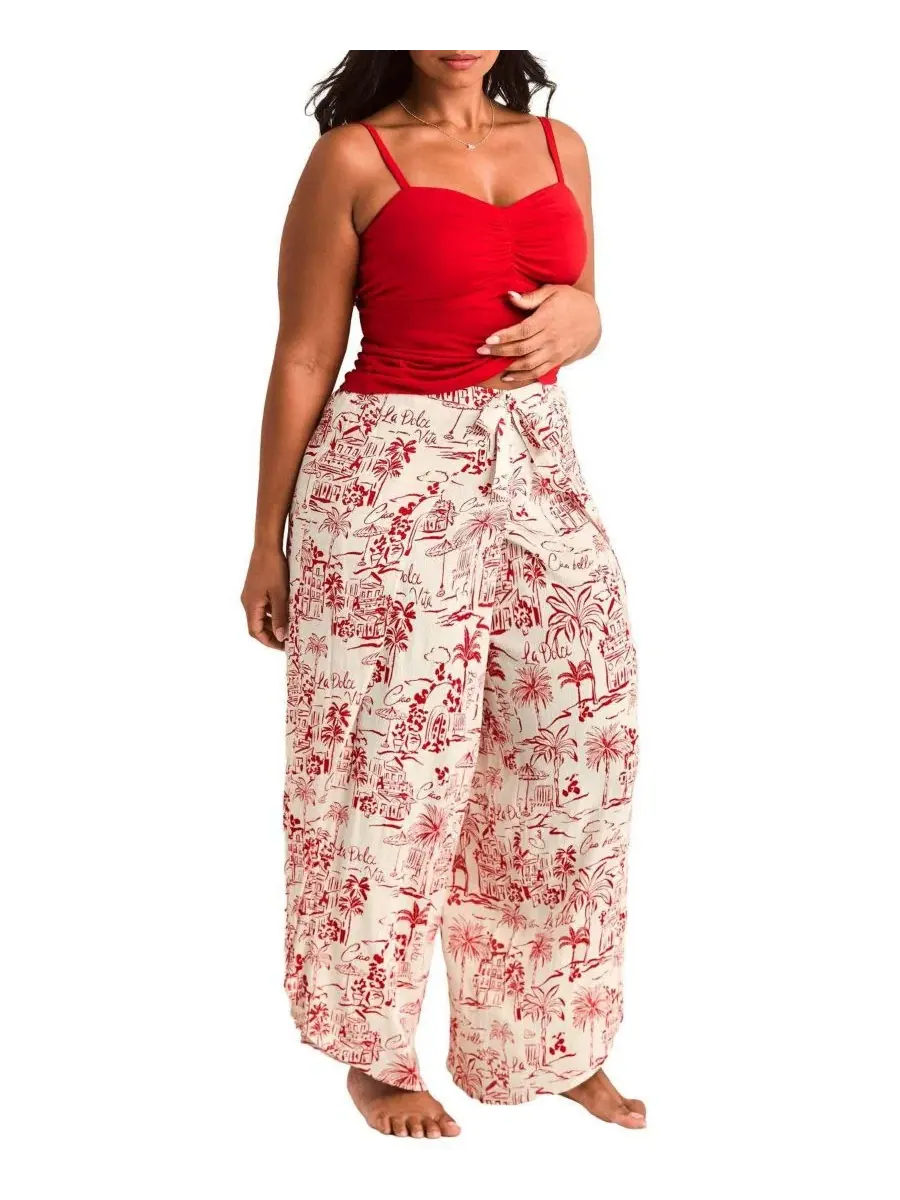 Комплект из топа и брюк Patti Cami And Pant Set Adore Me — изображение 1 из 5, бежевый