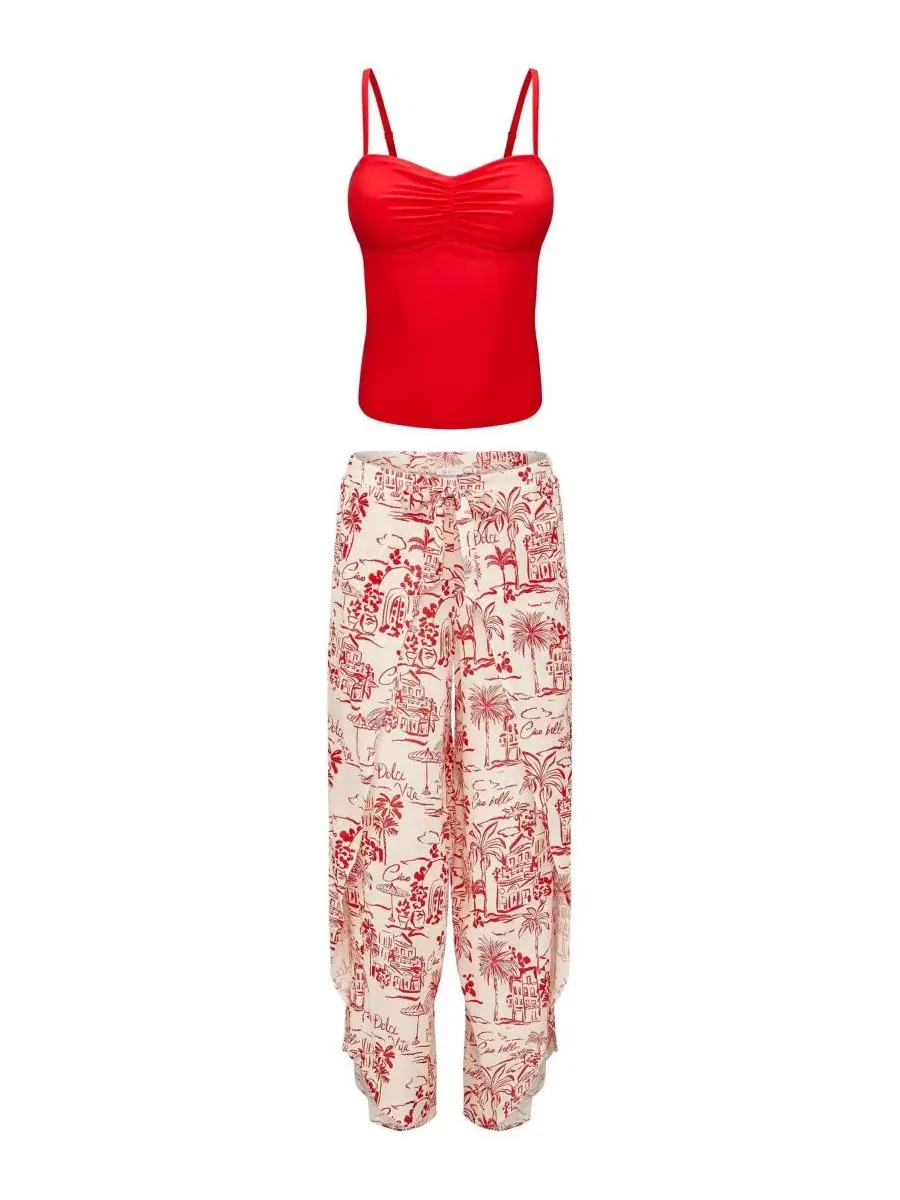 Комплект из топа и брюк Patti Cami And Pant Set Adore Me — изображение 5 из 5, бежевый