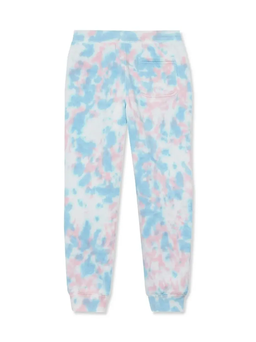 Детские спортивные штаны для девочек Lands' End, Deep Lavendar Tie Dye — изображение 2 из 3