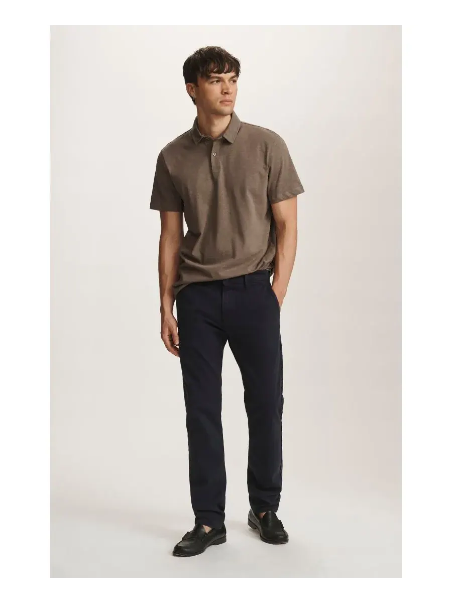 Мужские брюки-чиносы Milton Slim Straight из твила в повседневном стиле Mavi Jeans — изображение 5 из 5, темный темно-синий