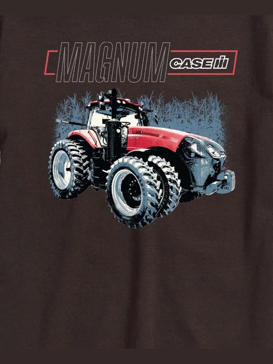 Мужские темные динамичные футболки с коротким рукавом и графическим принтом AIRWAVES — изображение 3 из 3, темный коричневый
