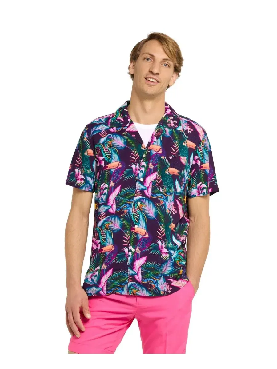 Гавайская рубашка с коротким рукавом больших размеров OppoSuits — мульти