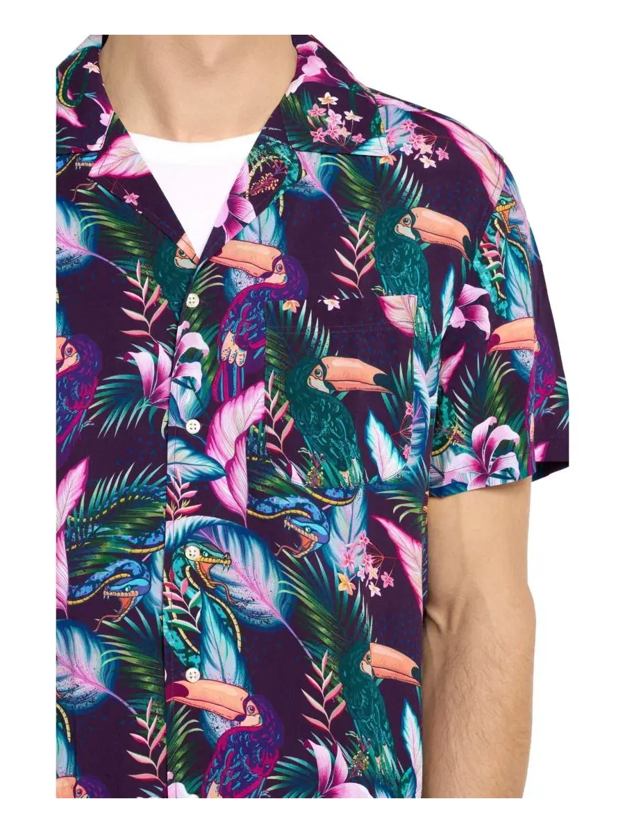 Гавайская рубашка с коротким рукавом больших размеров OppoSuits — изображение 4 из 4, мульти