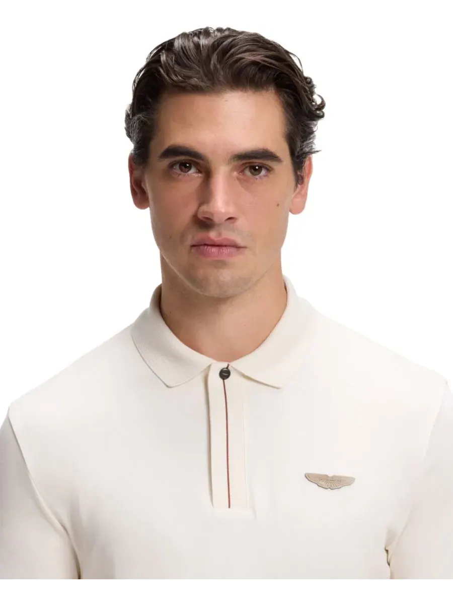 Поло из мерсеризованного хлопка с логотипом BOSS x Aston Martin Hugo Boss — изображение 5 из 5, белый