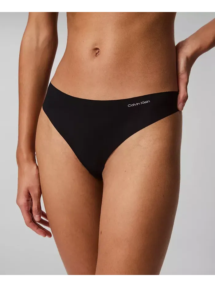 Женские трусы-стринги Invisibles из микрофибры с эффектом стрейч D3428 Calvin Klein — изображение 1 из 6, черный