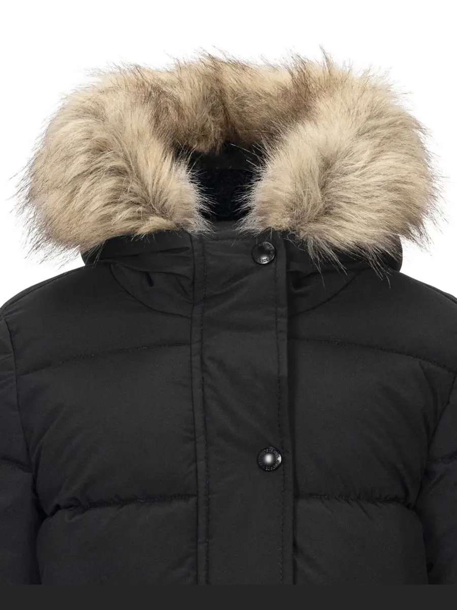 Детское пальто-парка с капюшоном Expedition Hooded Sam Edelman — изображение 2 из 3, черный