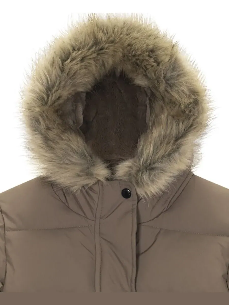 Детское пальто с капюшоном Expedition Sam Edelman — изображение 3 из 3, коричневый