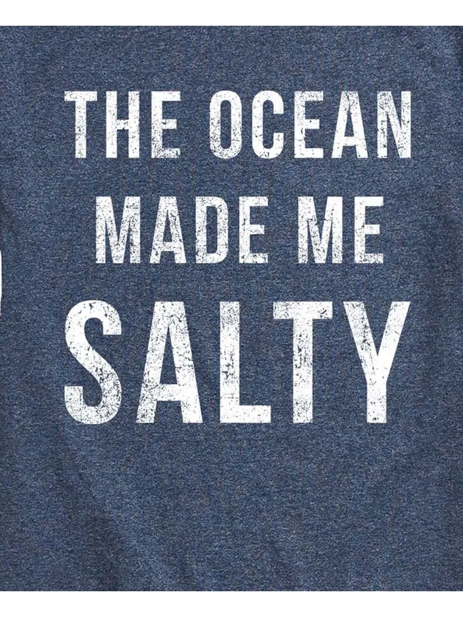 Футболка с принтом The Ocean Made Me Salty AIRWAVES — изображение 3 из 3, синий