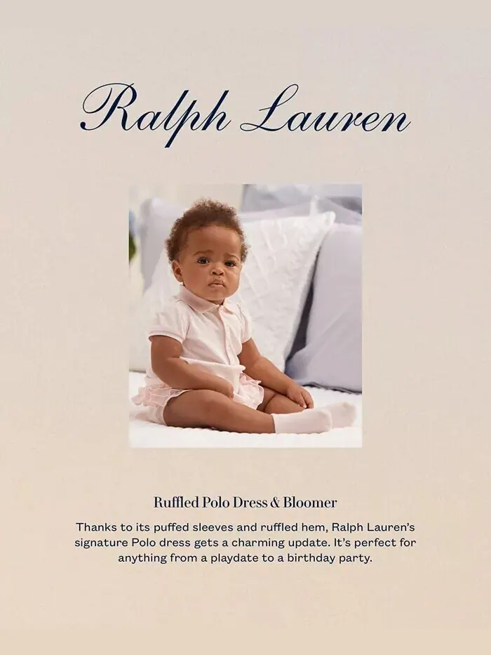 Платье-кекс с рюшами и отделкой для маленьких девочек Polo Ralph Lauren — изображение 6 из 6, темно-синий