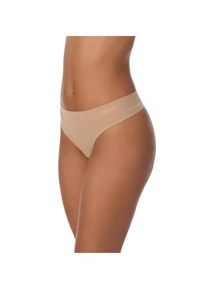 Женские бесшовные трусы-стринги Litewear, 3 шт., DK5016NP3 DKNY — изображение 2 из 3, коричневый/бежевый