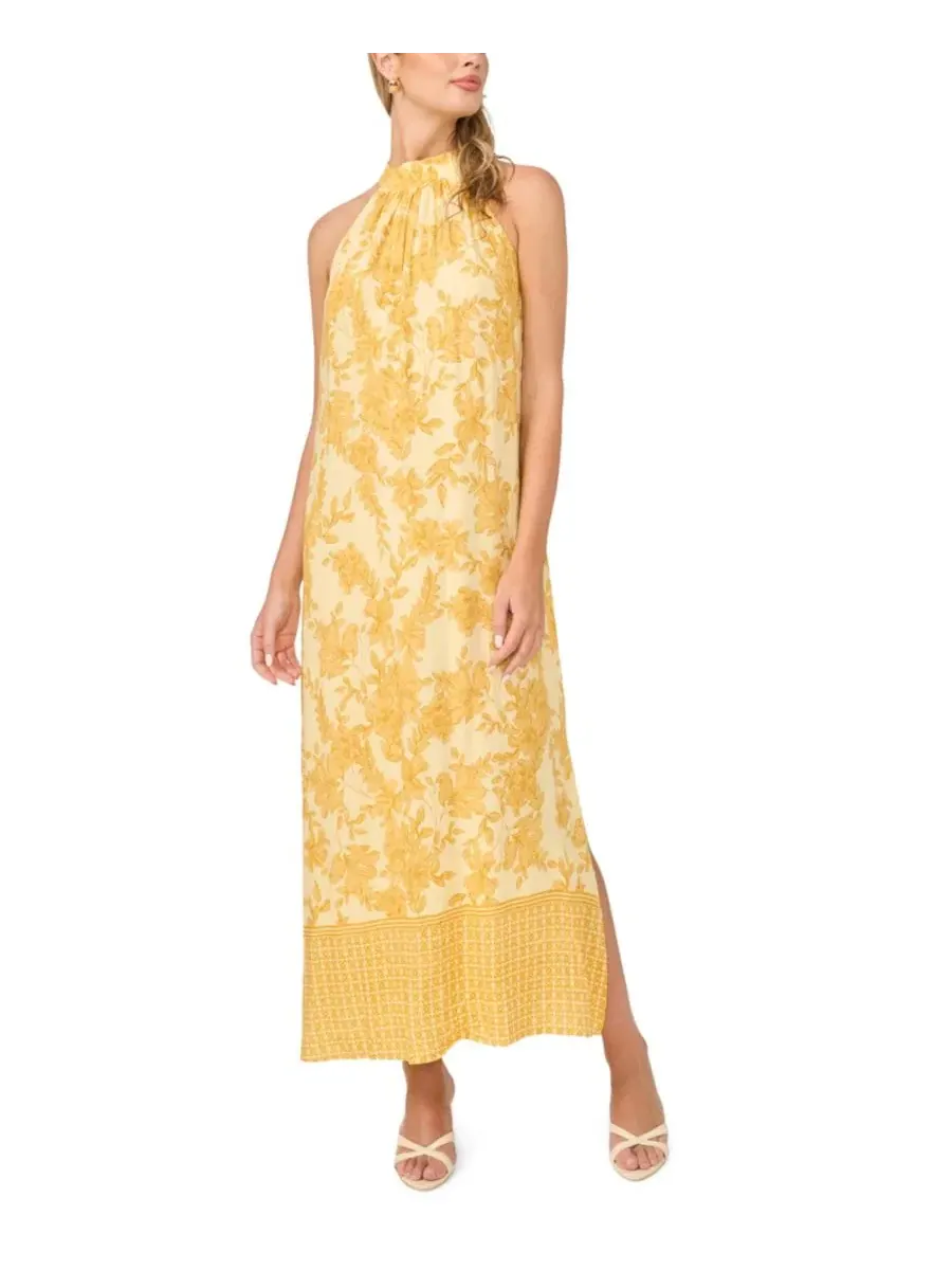 Макси-платье с завязкой на спине, модель Halter Neck Sleeveless Vince Camuto