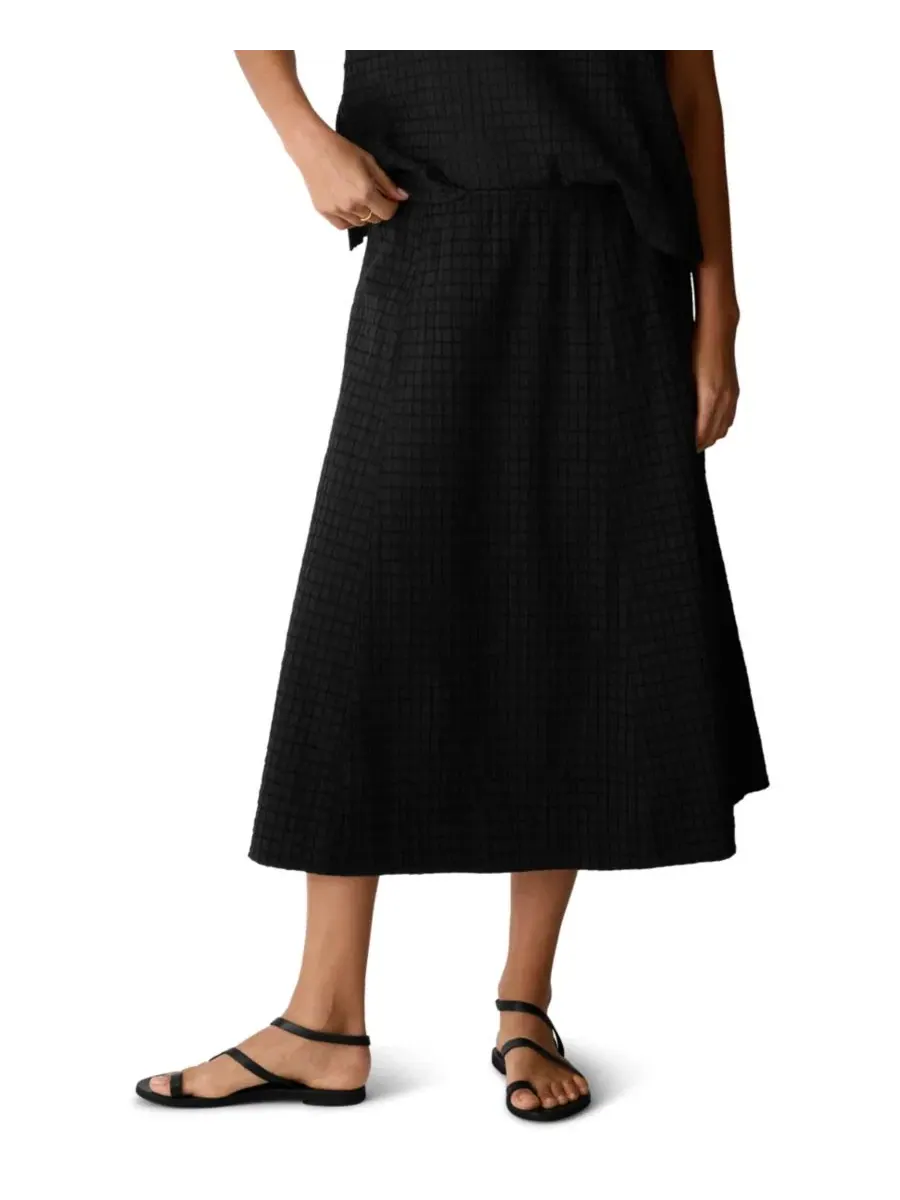 Юбка-миди А-силуэта с текстурой пике EILEEN FISHER PETITES