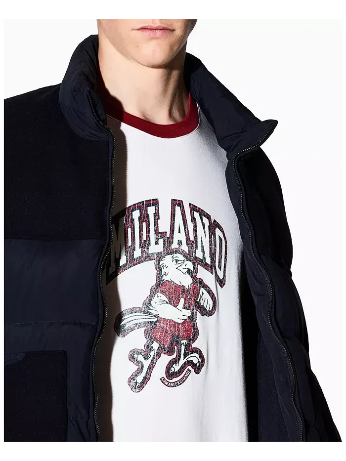 Мужская футболка Retro Milano Eagle A|X Armani Exchange — изображение 2 из 5, бежевый/бежевый