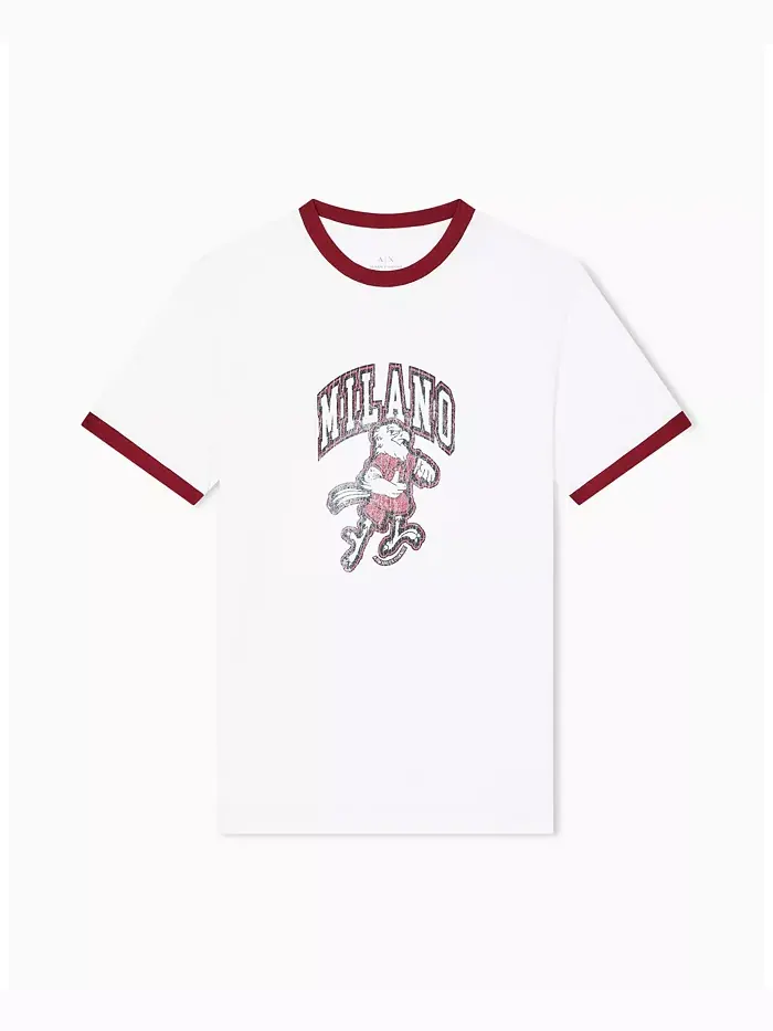 Мужская футболка Retro Milano Eagle A|X Armani Exchange — изображение 5 из 5, бежевый/бежевый