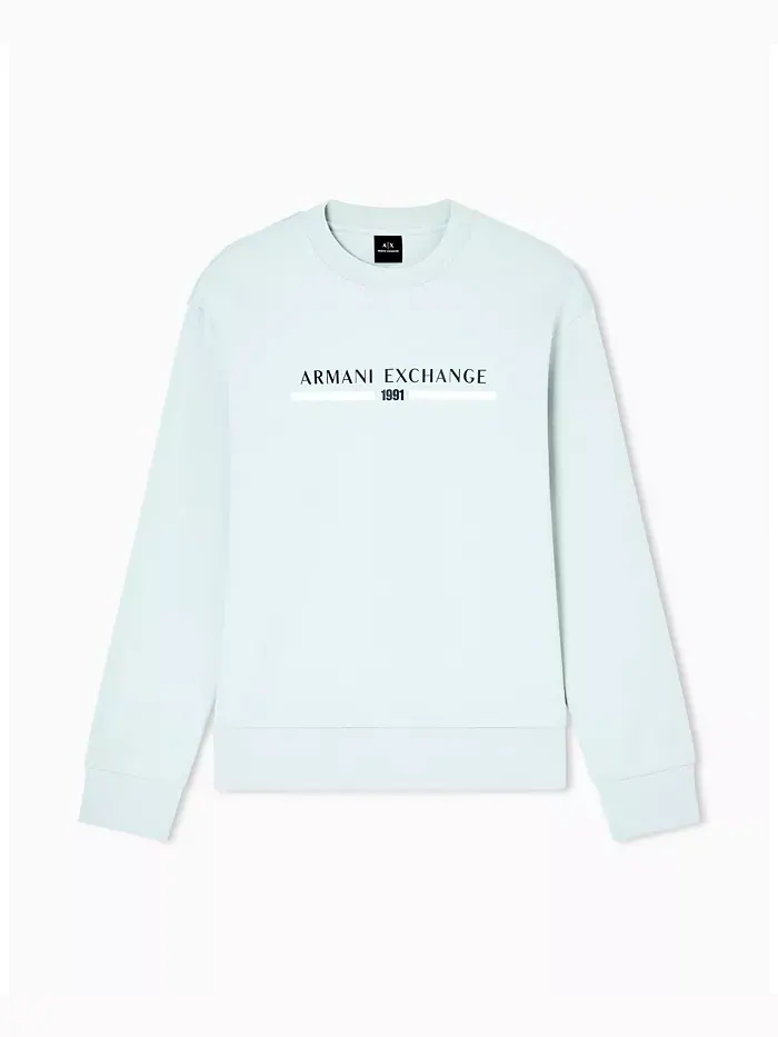 Мужская толстовка с круглым вырезом и принтом Center A|X Armani Exchange — изображение 5 из 5, синий
