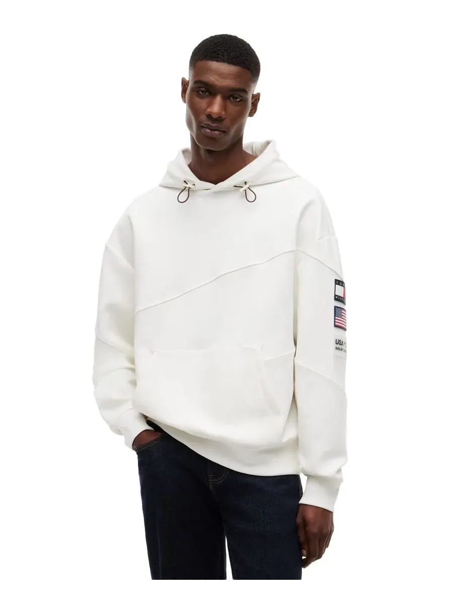 Худи с капюшоном, свободного кроя Stealth Tommy Hilfiger — изображение 1 из 4, экру