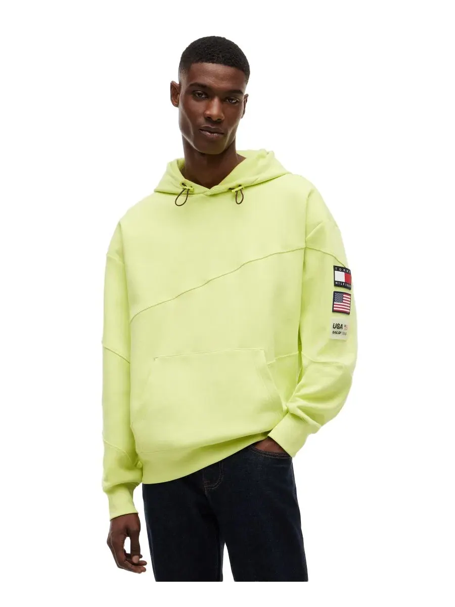 Худи с капюшоном и длинным рукавом Tommy Hilfiger, Citra Lime