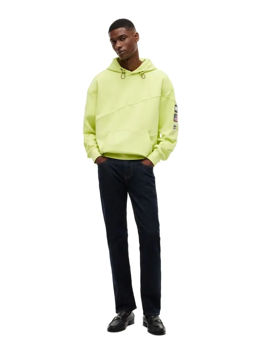 Худи с капюшоном и длинным рукавом Tommy Hilfiger, Citra Lime — изображение 2 из 4