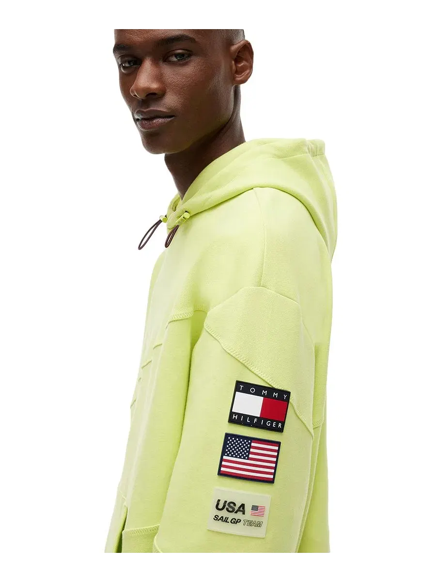 Худи с капюшоном и длинным рукавом Tommy Hilfiger, Citra Lime — изображение 3 из 4