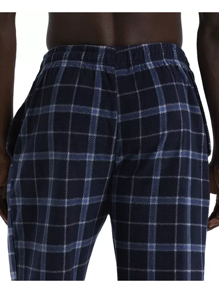 Мужской однотонный комплект пижамы в клетку Buffalo Perry Ellis Portfolio — изображение 3 из 5, синий