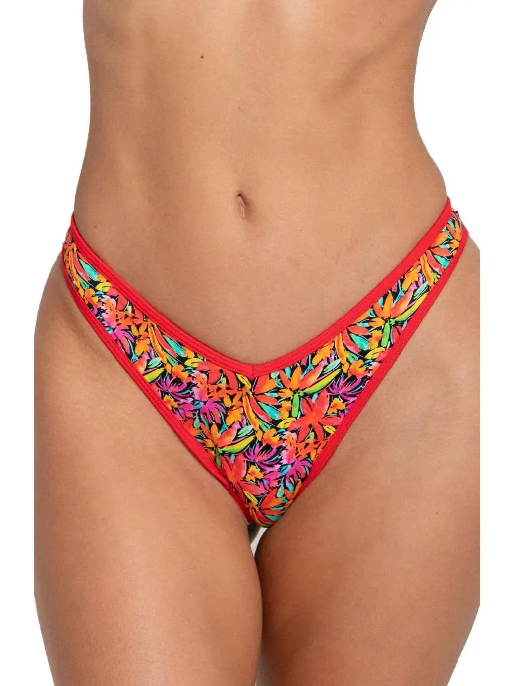 Плавки бикини с V-образным вырезом Bright Swimwear — изображение 2 из 5, оранжевый
