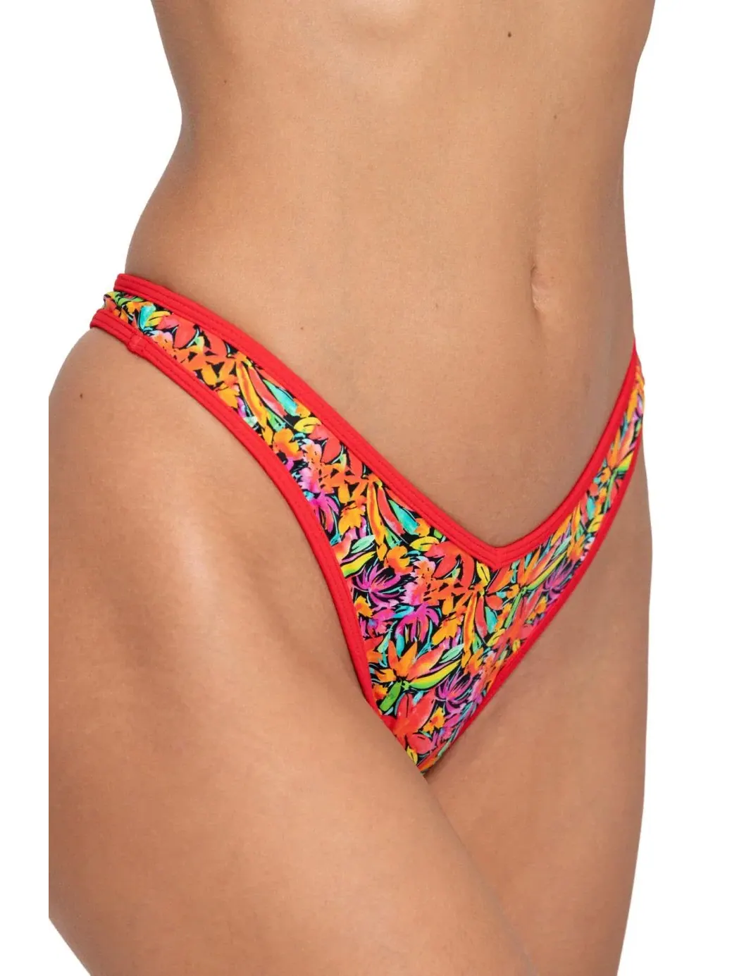 Плавки бикини с V-образным вырезом Bright Swimwear — изображение 3 из 5, оранжевый
