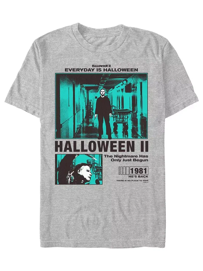 Мужская футболка Halloween II с графическим принтом Fifth Sun — изображение 1 из 3, серый
